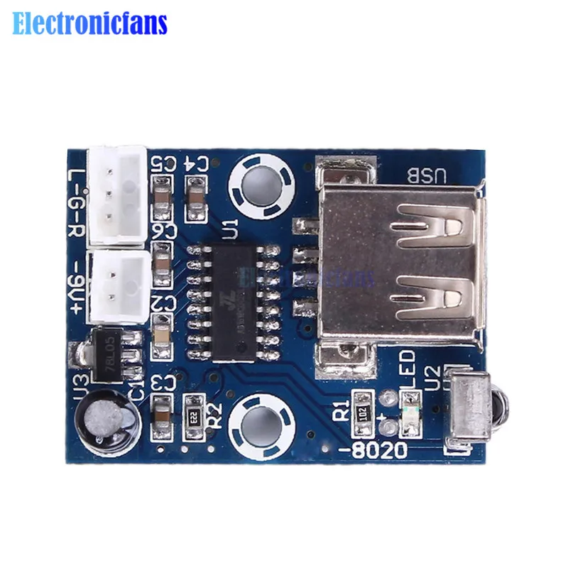 Mini Micro Lossless Music Decoder WAV+MP3 Decoding Board 12V Player USB Sound Card MP3 Board+Remote Control Integrated Circuits |