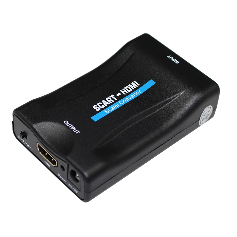 SCART К HDMI конвертер видео аудио сигнал адаптер HD с DC кабелем высококлассный |