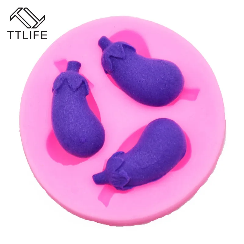 TTLIFE 3D форма баклажаны смолы Fimo глина прессформа мыло восковая штукатурка