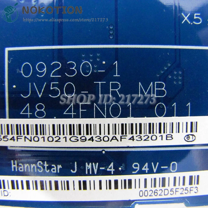 NOKOTION NBJV50-TR MB 48.4FN01.011 для acer asipre 5542 5542G материнская плата для ноутбука MBPHP01001 MB. PHP01.001 HD4500 DDR2 Бесплатный процессор