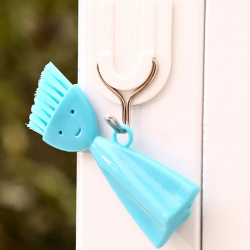 plastic kitchen cleaning supplies Computer Brush smile hanging brush to the gap home accessories |