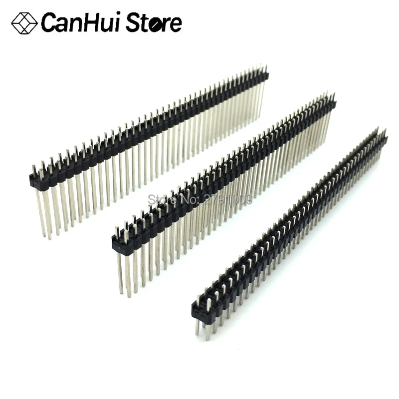 10 шт. одинарный двухрядный штекер 1x4 0P/2x40P 2 54 мм высота длинный хрупкий штыревой