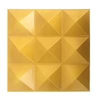 Charm gold Декоративная 3D настенная панель волна влагостойкая рельефная 3D доска настенная для спальни 50*50 см антистатическая для декора комнаты Наклейка на стену - Цвет: Charm gold