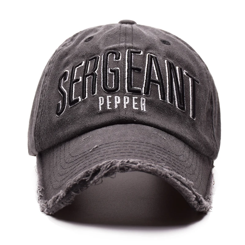 Высокое качество промывают Бейсбол Кепки 100% хлопок Snapback сержант вышивка шляпа