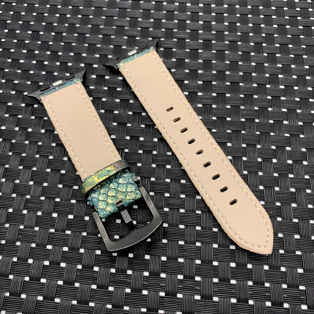 Ремешок для Apple Watch 38 мм 42 мм 40 мм 44 мм кожаный браслет ремень для iWatch Группа серии 4 3 2 1 ремешок змеиная кожа стиль ремешок для часов