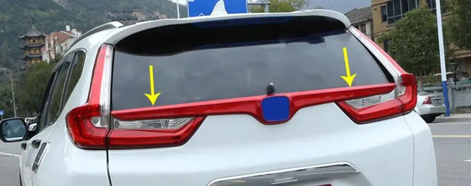 Для Honda CRV CR-V Автомобиль Стайлинг Обложка углерода волокно/ABS сзади логотип дверь багажника рамки плиты отделка stick Магистральные запчасти 1 шт