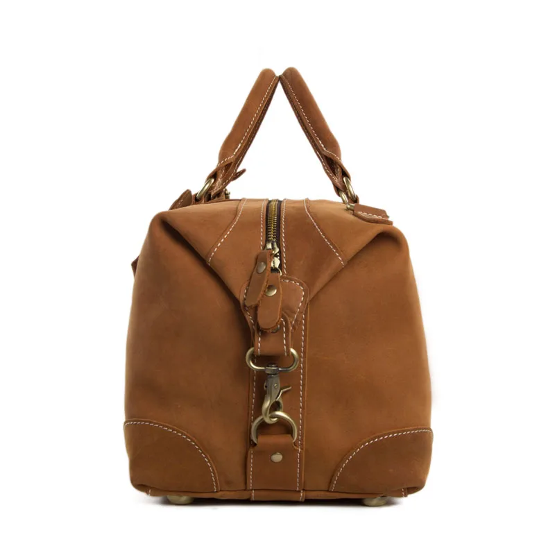 Дорожная сумка ROCKCOW из кожи с натуральным лицевым покрытием кожаная спортивная