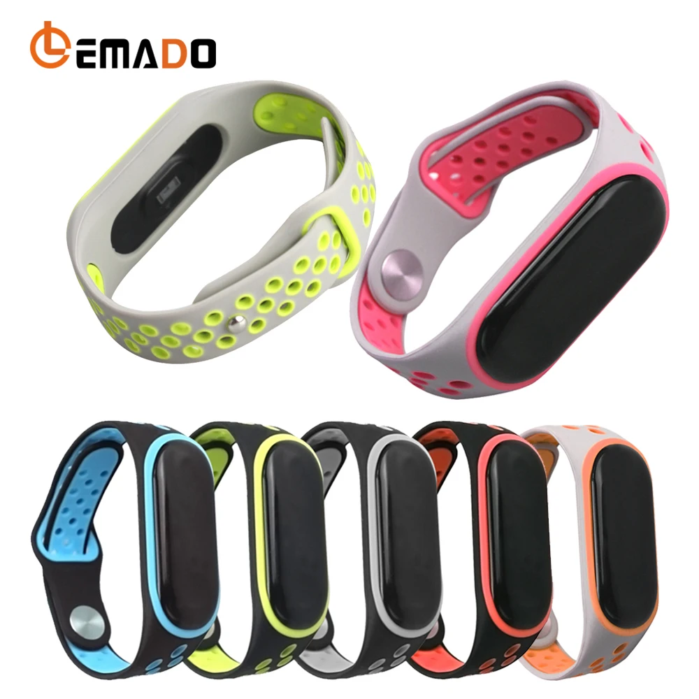 Lemado Водонепроницаемый ремешок на запястье для Xiaomi Mi band 3 спортивный силиконовый