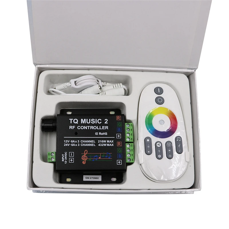 Музыкальный светодиодный RGB контроллер DC12-24V интеллектуальное Звуковое