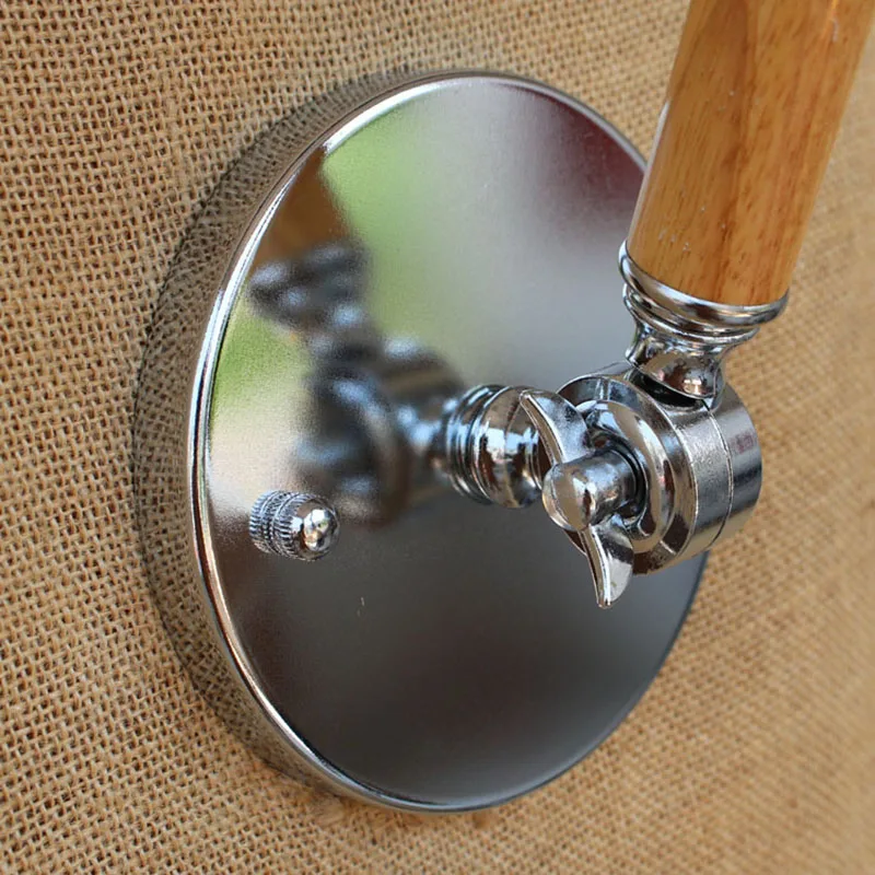 Винтажный Регулируемый Настенный светильник e27 из дерева/белого стекла