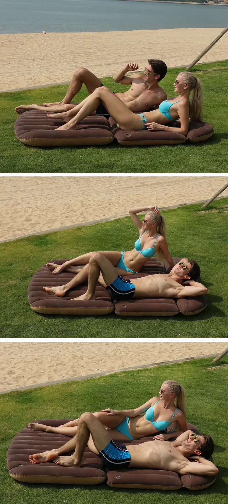 SUV Trunk Inflatable Car Mattress Flocking Portable Padded Inflatable Cushion Sexy Car Travel Bed Child lover car mattress
