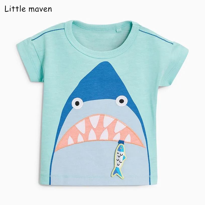 Детская одежда Little maven летняя для маленьких мальчиков футболки с коротким