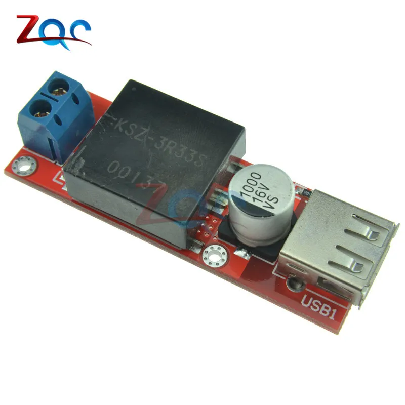 USB выход KIS3R33S 5 В преобразователь постоянного тока от 7 в 24 до 3 А понижающий модуль