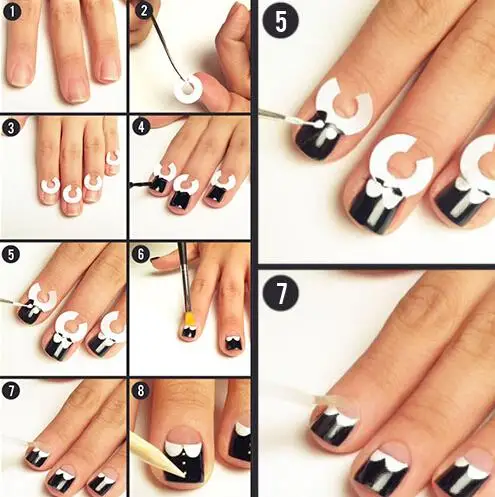 18 наклеек французский трафареты для ногтей DIY Nail Art Руководство клей дизайн
