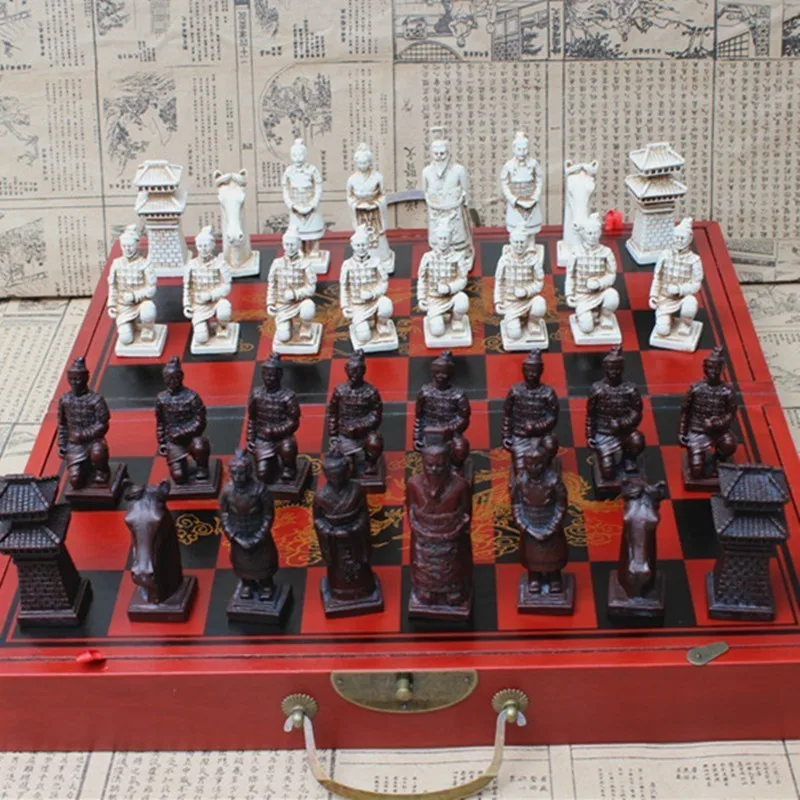 Старинные шахматы Трехмерные супер большие деревянная складная шахматная доска