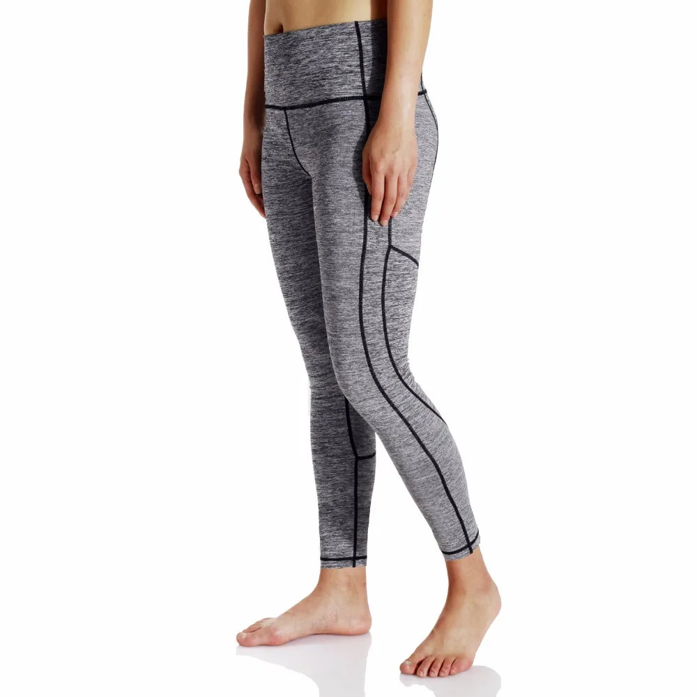 Кальсоны йоги Лоскутная Карандаш брюки женщина Высокая Талия Fit Sport Тесная