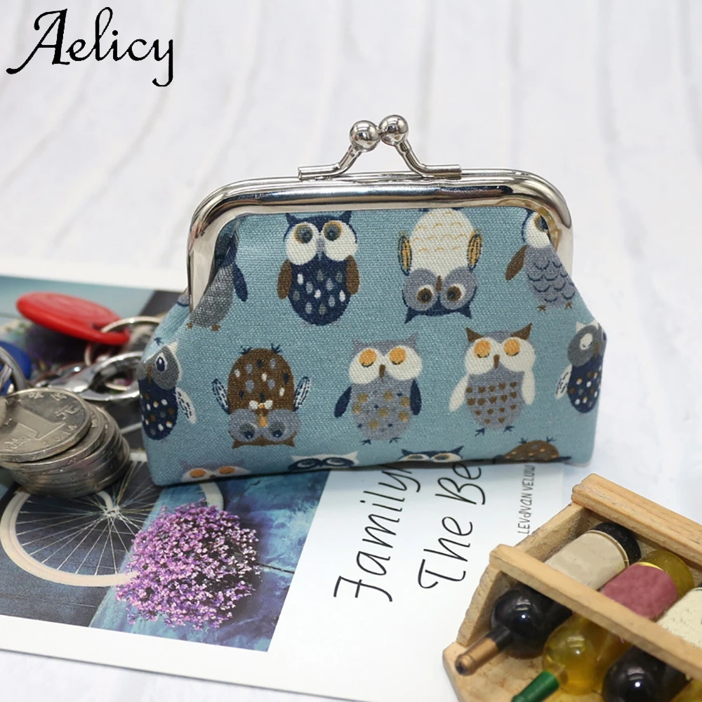 Aelicy женский кошелек для монет с совой сумка денег высокого качества однотонная