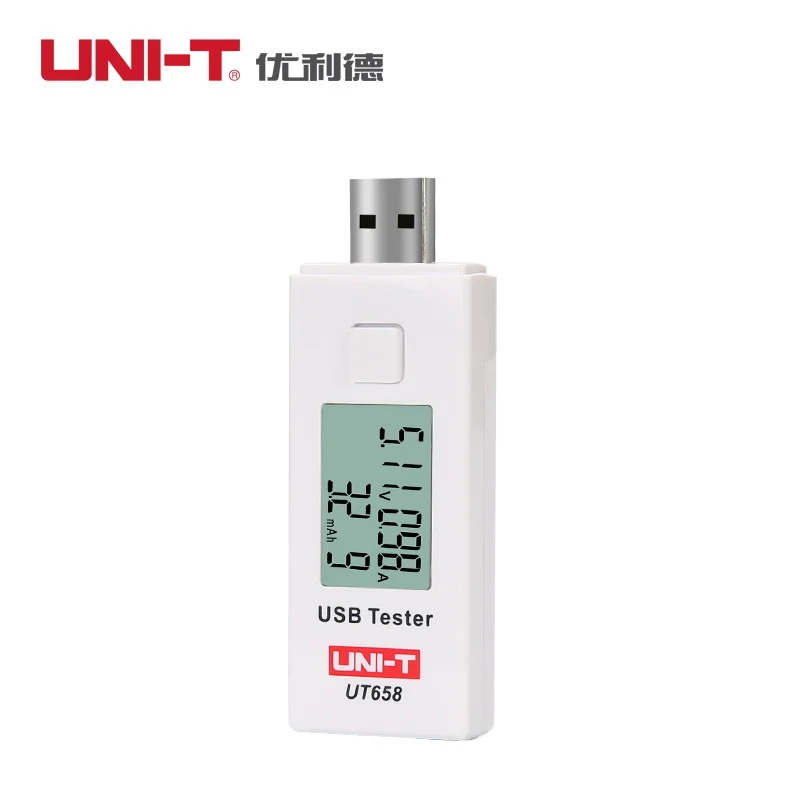 

UNI-T UT658 UT658B USB Tester Voltmeter Ammeter Digital LCD Voltage Monitor Current Meter Capacity Tester 9V 3A With Backlight