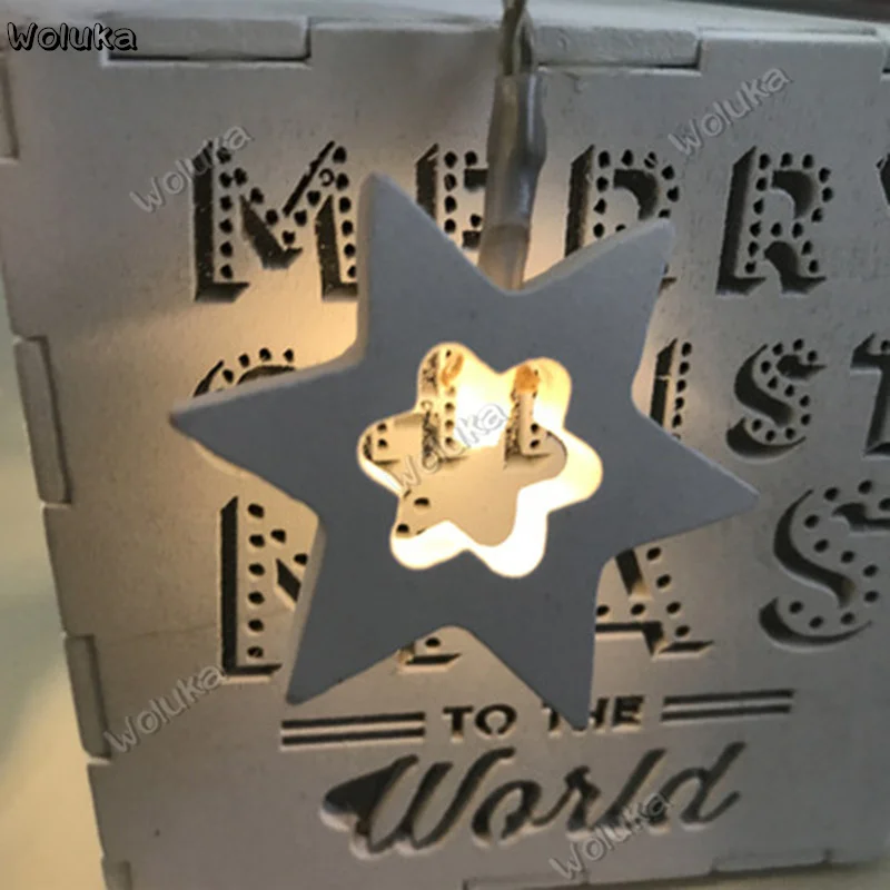 Светодиодные маленькие звезды кулон свет в форме строки рождество день дерево