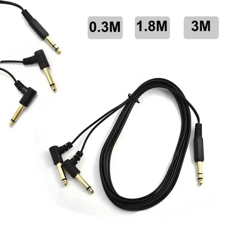 DANSPEED 6 35 мм Мужской стерео 2*6 1/4 &quotМужской разъем TRS правый угол Y сплиттер аудио