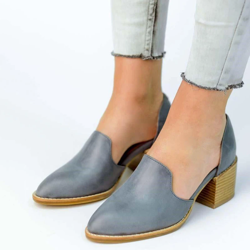 Женские туфли-лодочки с острым носком VTOTA водонепроницаемые черные туфли на