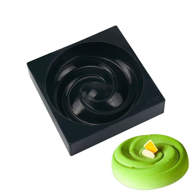 Черная силиконовая форма для торта в форме сердца и круглой формы выпечки с