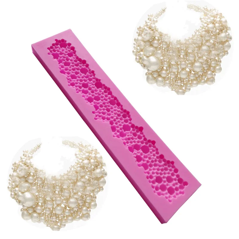 Жемчуг формы силиконовые украшения торта помадка торт 3D пищевой инструменты для