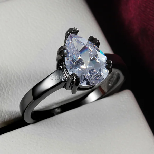 Овальные кольца в форме капли воды для женщин модные ювелирные изделия из