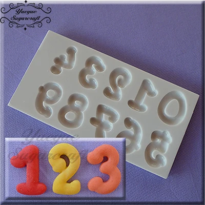 Number Mold Yueyue Sugarcraft 1 шт., столица/количество, силиконовая форма, помадка, инструменты для украшения торта, шоколадная мастика - Цвет: Number Mold