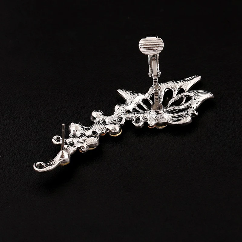 Hot Fashion Butterfly Ear cuff Clip on Earrings One Piece Exaggerated Earring Cuffs For Women Birthday Party Jewelry CE1202