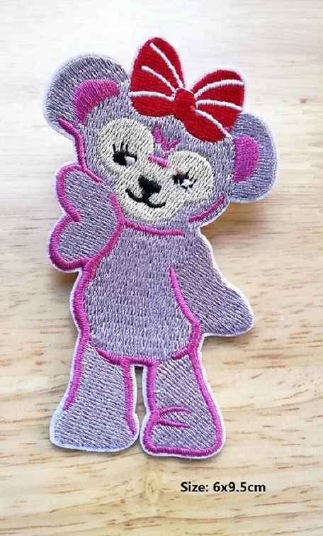 Gelatoni Duffy Утюг на заплатках Маленькая обезьяна кошка мультфильм Байкер аксессуар вышитые s для детей - Цвет: Затуплённый