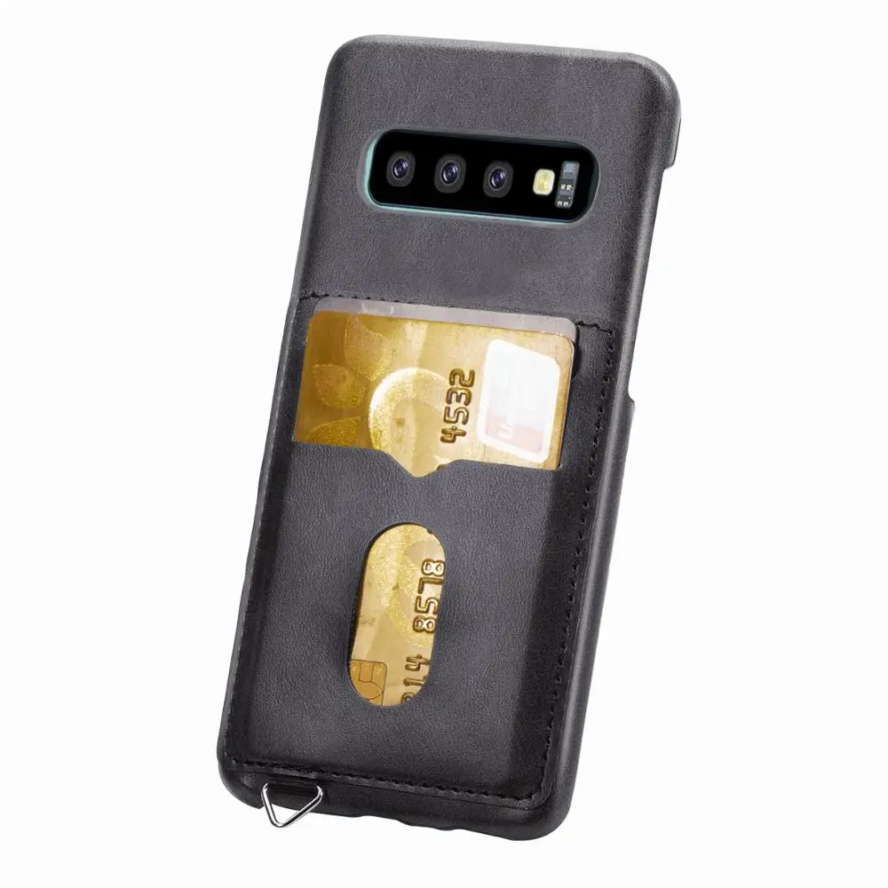 2-layer Business Credit Pocket For Samsung Galaxy S10 S9 S8 S7 case ID Card Holder Slim Case for Note9 Edge S10+ S10E |