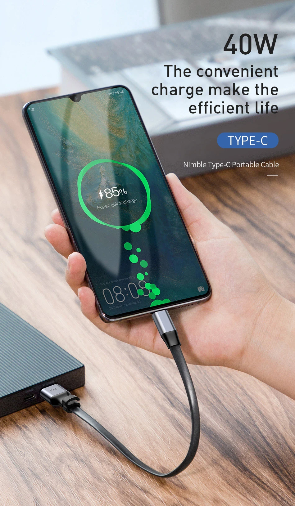 5А usb type c кабель для быстрой зарядки для samsung s9 xiaomi 8 huawei P20 mate10 pro usb c зарядный кабель короткий Android планшет 20 см 3A