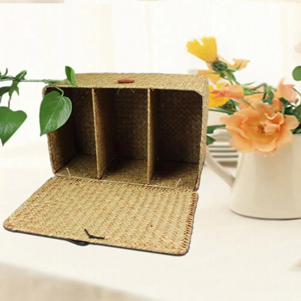 Натуральная ручная работа тканая коробка для хранения одежды из водорослей