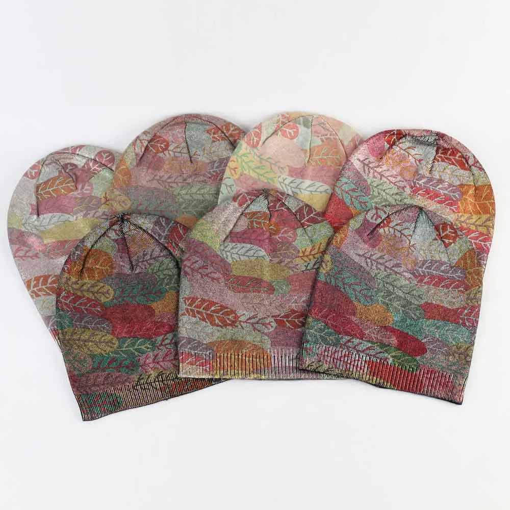 Женская шерстяная Шапка-бини Осенние тонкие теплые вязаные шапочки облегающие