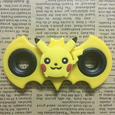 Yellow Pikachu Ручной Спиннер с мультяшными подшипниками, Спиннеры с Пикачу дораэмоном, новинка, игрушки с гироскопом для детей, аутизм и СДВГ - Цвет: Yellow Pikachu