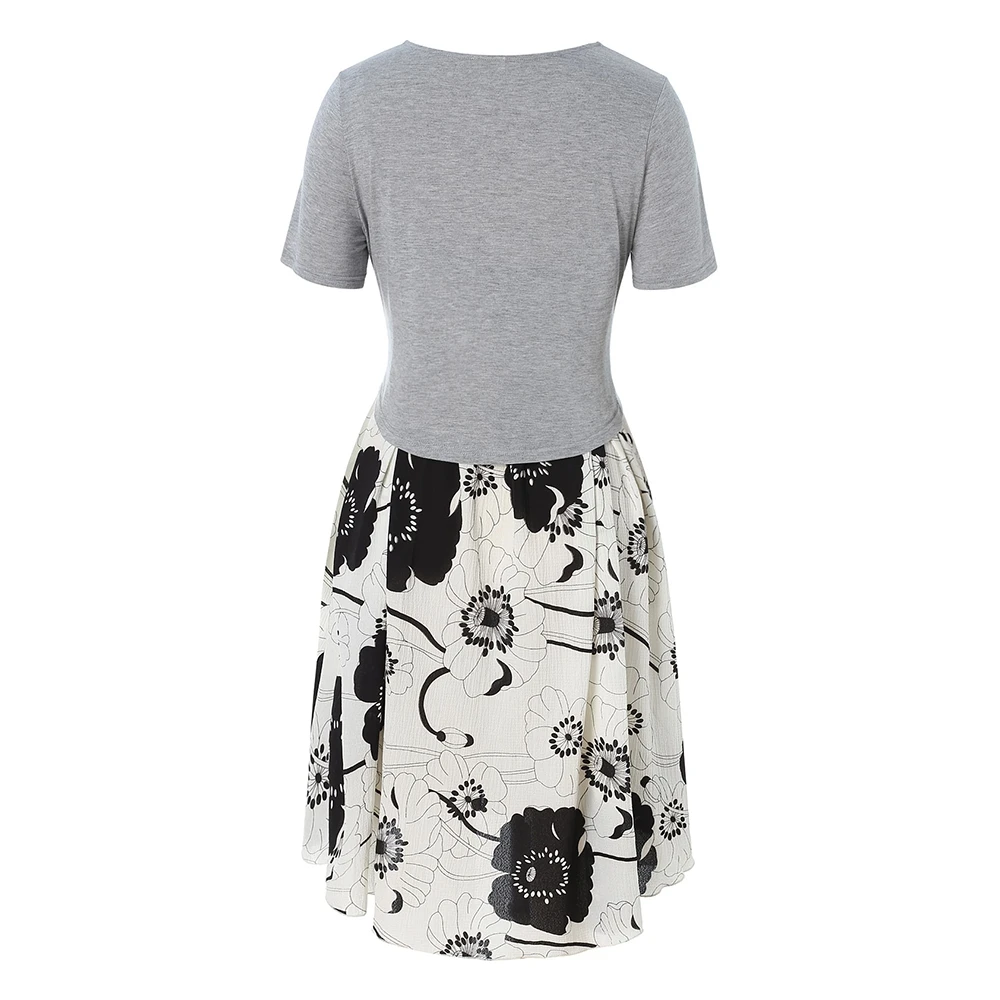 Платье на бретельках с цветочным принтом твист топом а-силуэт животным летнее