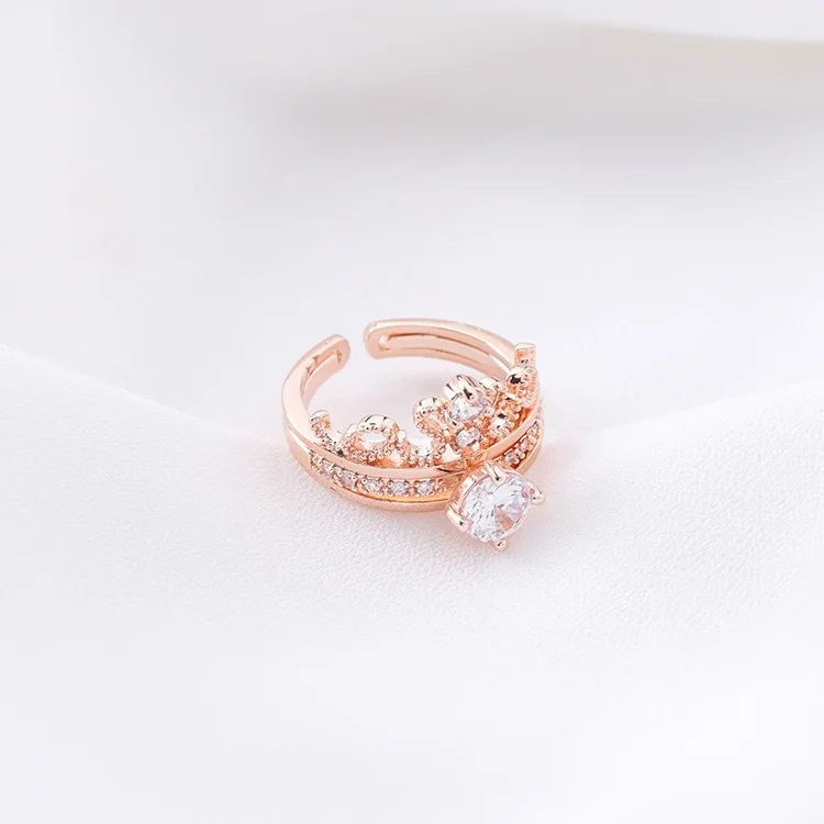 2019 розовое золото и серебро Цвет Нержавеющая сталь кубический циркон Корона