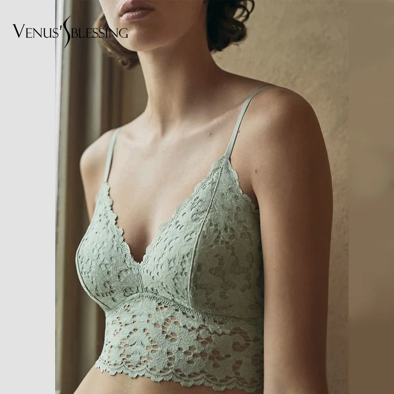 VENUS'S BLESSING French lace sexy bra Romantic Temptation Bra Set Young Women deep V-neck push up Underwear Set Lade Bra