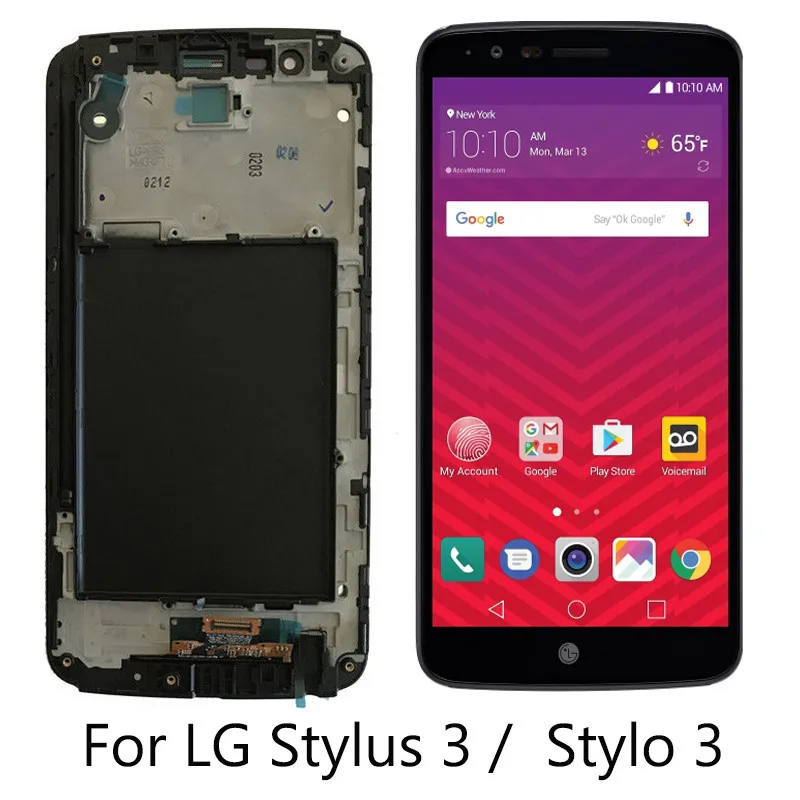 Для LG Stylus 3 LCD Stylo K10 Pro Screen M400 с сенсорным экраном в сборе рамкой LS777 ЖК дисплей +
