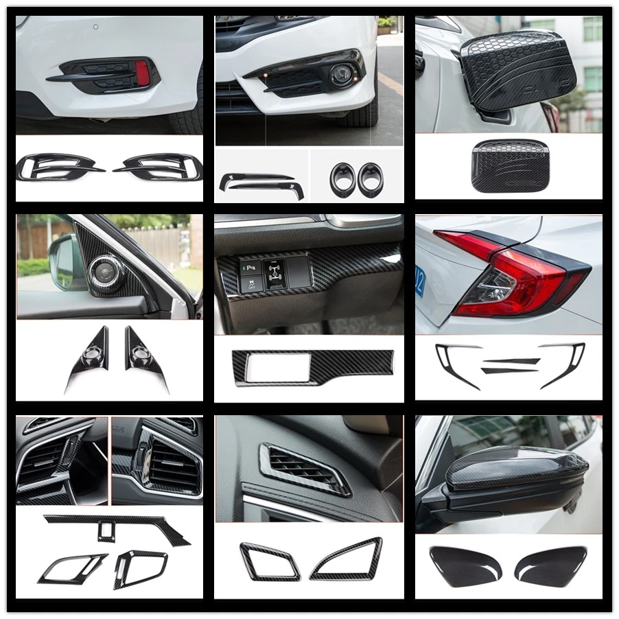 Углеродного волокна салона + переоборудование экстерьера декоративное