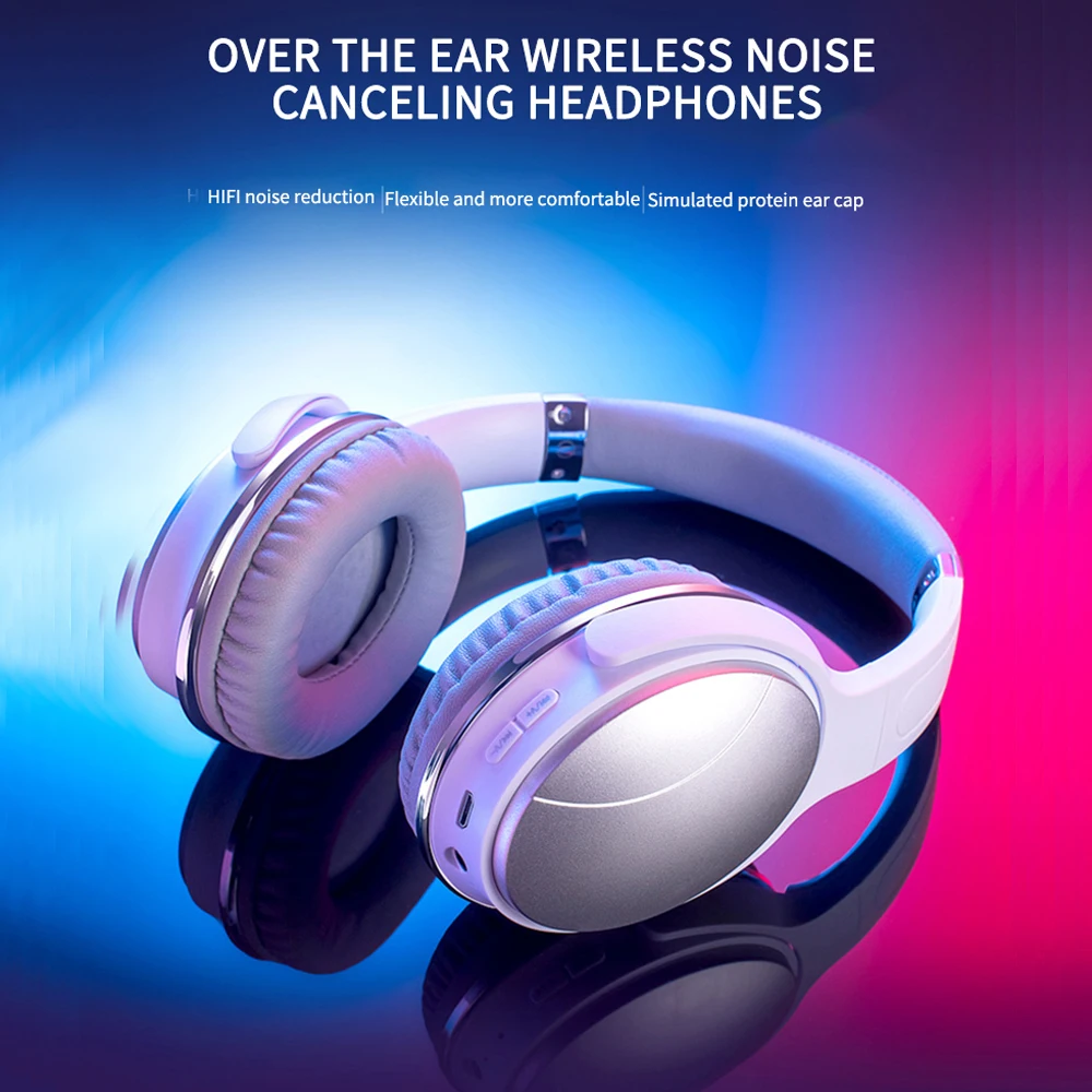 Bluetooth наушники беспроводные с шумоподавлением складные Регулируемая гарнитура