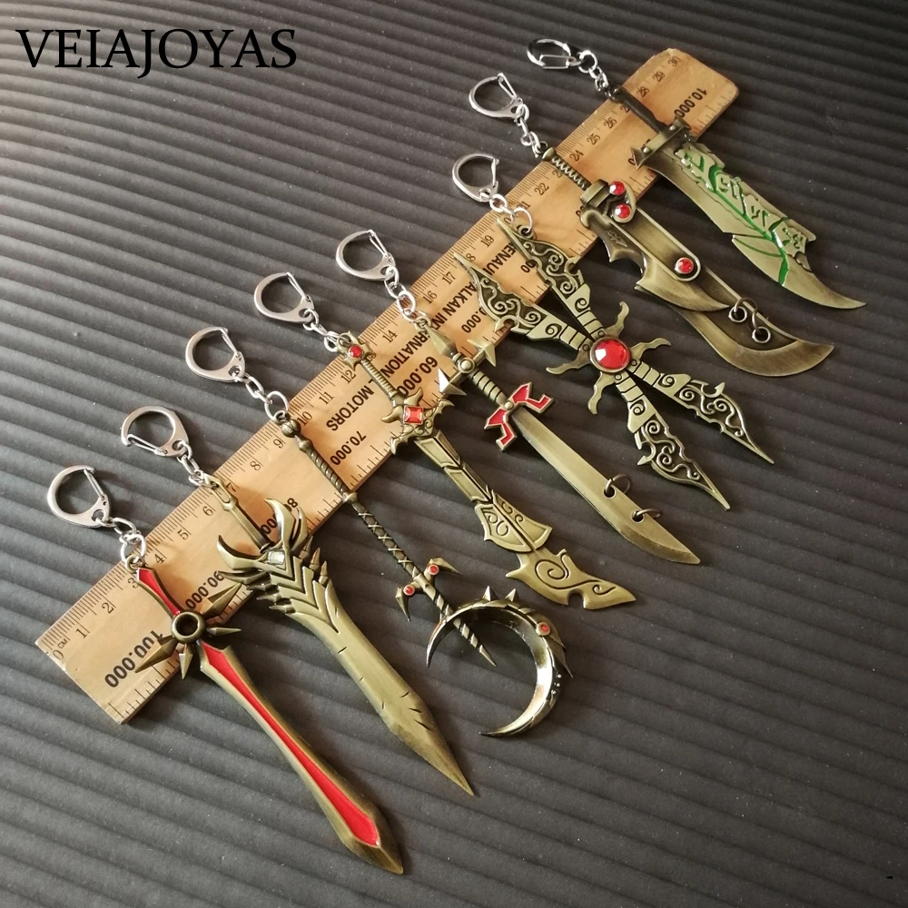 12 см Лига Легенд брелоки в виде оружия LOL игровые игрушки Riven Diana аксессуары для