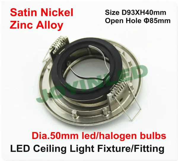 Golden bulb lamp holder LED Ceiling GU10/MR16 spot light fixture/Halogen grille lighting round circle fixtures aluminum | Лампы и