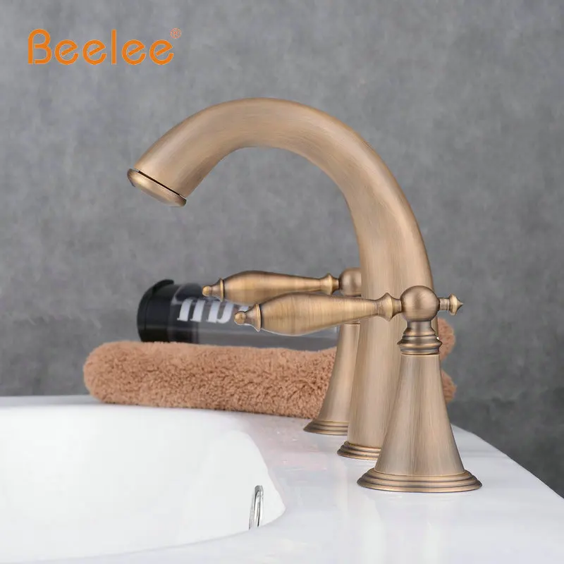 Beelee 4 цвета античный латунный Смеситель для ванной раковина Стиль воды смесители