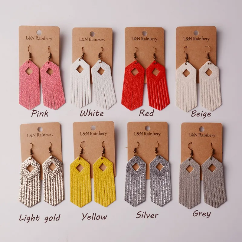 Rainbery 2021 Новые Классические из искусственной кожи LongTassel падение Богемские серьги