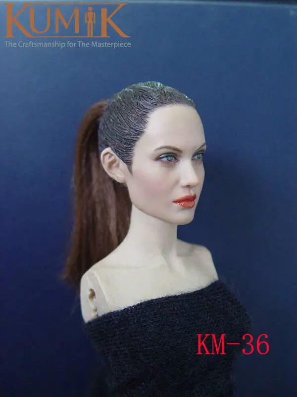 Масштаб 1/6 голова Лепка KM36 Анджелины Джоли 12 дюймов Женская фигурка кукла резьба