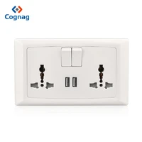 wall power socket double universal 5 hole switched outlet dual usb wall socketdouble 2 1a socket with usb indicator 146mm86mm