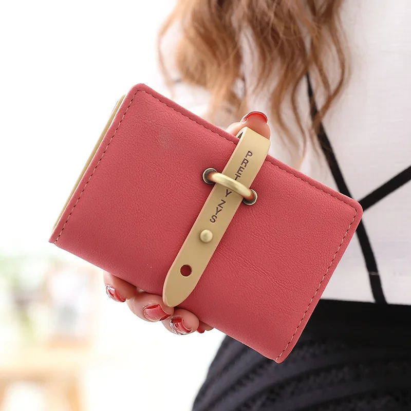 Женский винтажный держатель для кредитных карт из матовой искусственной кожи 20