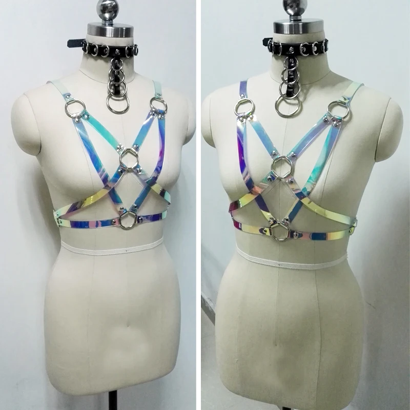 100% готические голографические ремни ручной работы в стиле панк с пентаграммой из